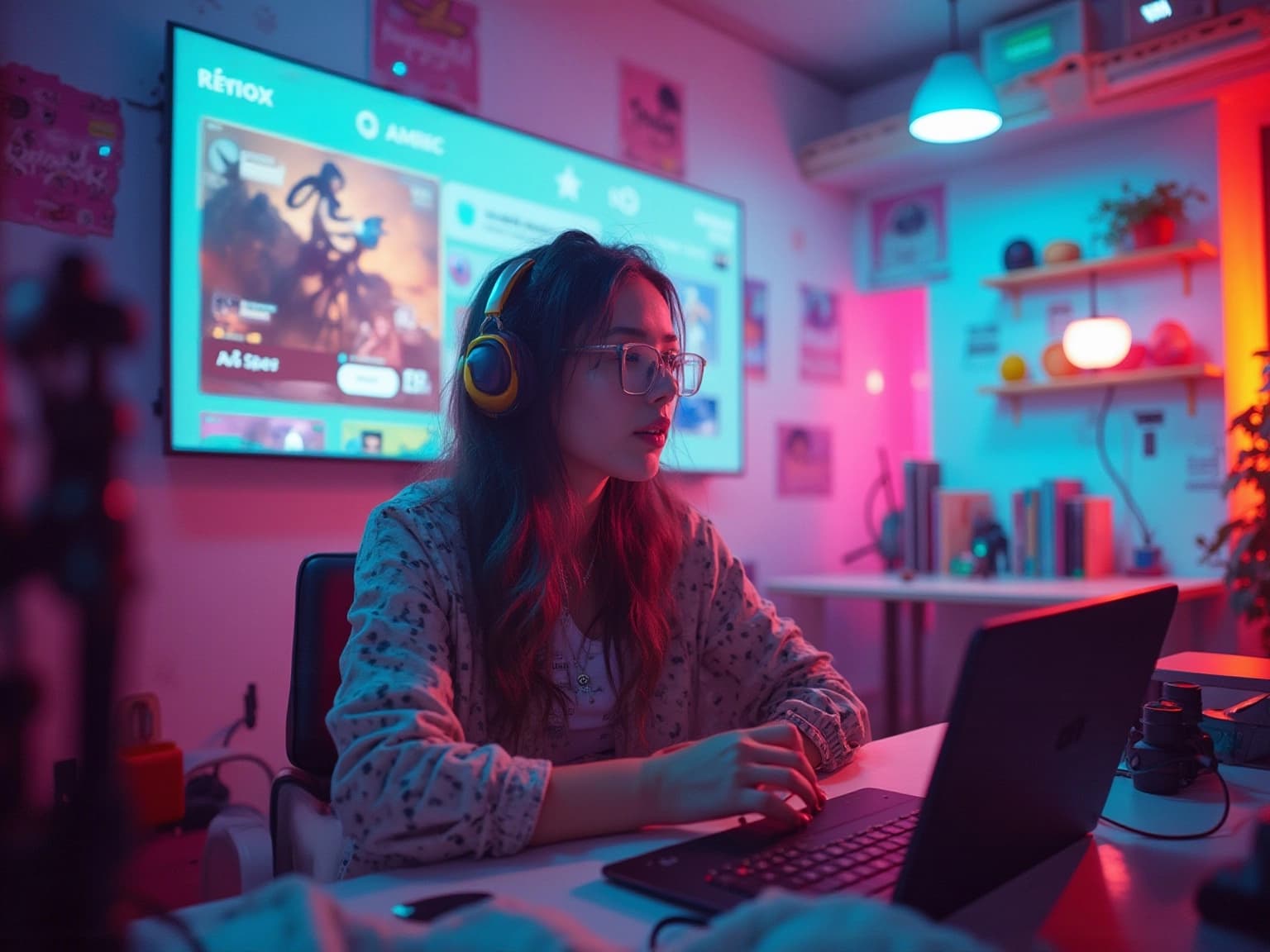 Gaming Influencer Creating Content on TikTok