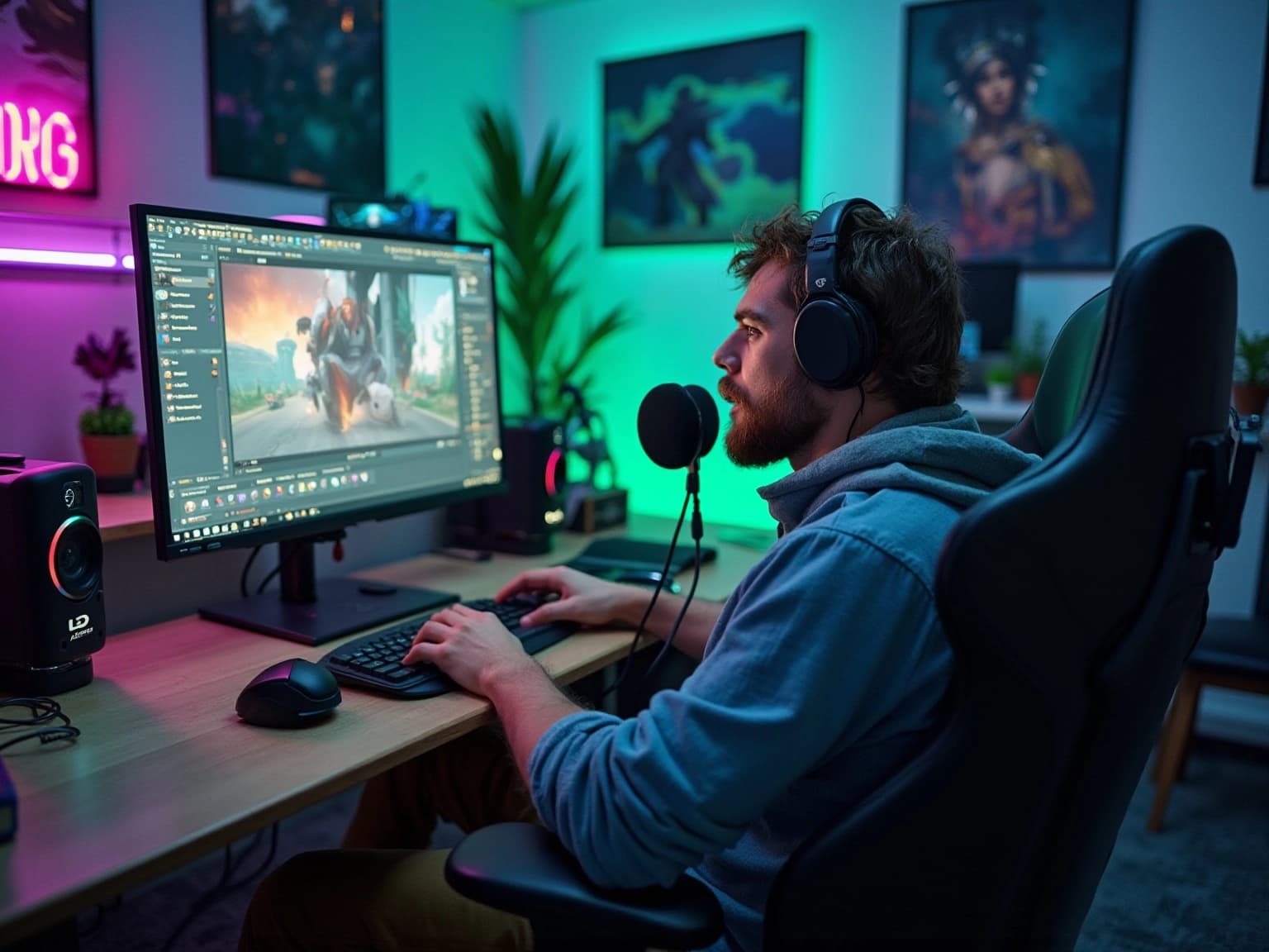 Gaming Influencer in Action