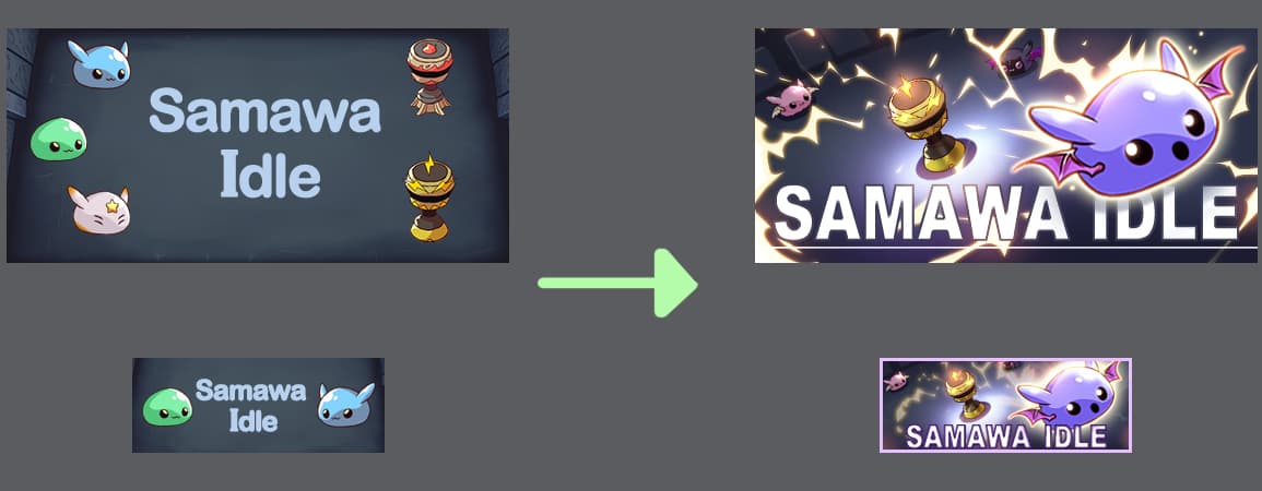 How to Create a High Performing Steam Capsule That Drives Clicks and Wishlists. Why Typography Rarely Works Inside a Steam Capsule. Image 6
