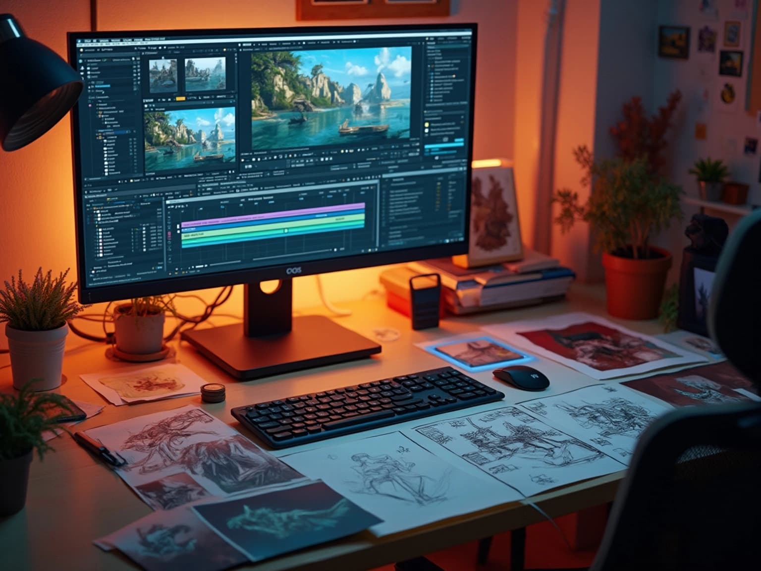 Indie Game Promotional Workspace