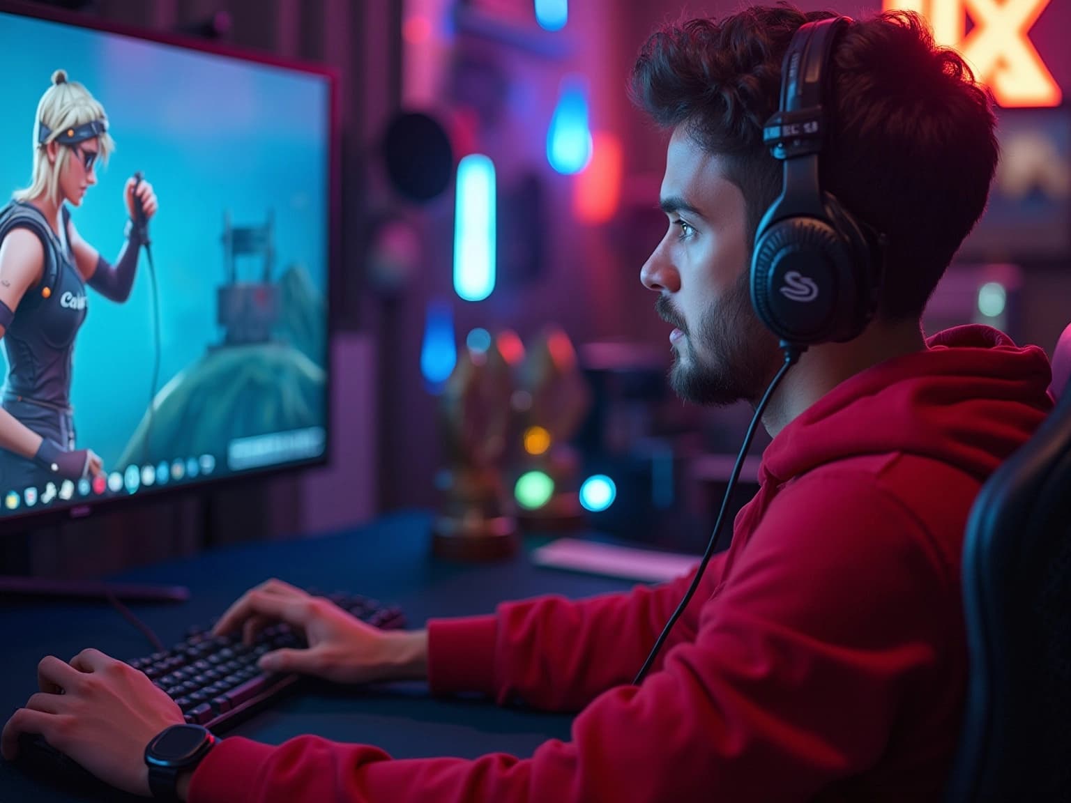 Fortnite Player in Action