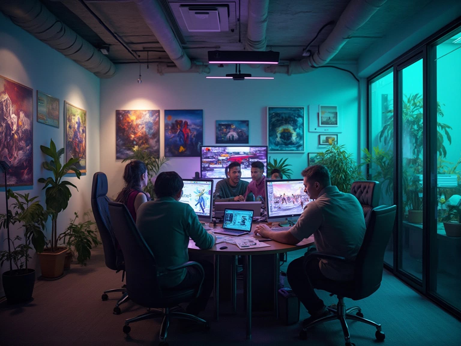 Innovative Video Game PR Agency Workspace