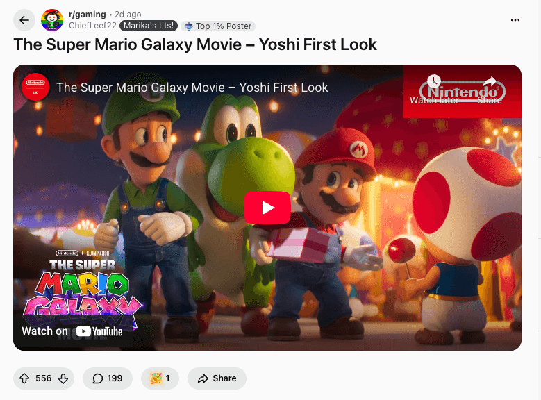 Reddit post screenshot