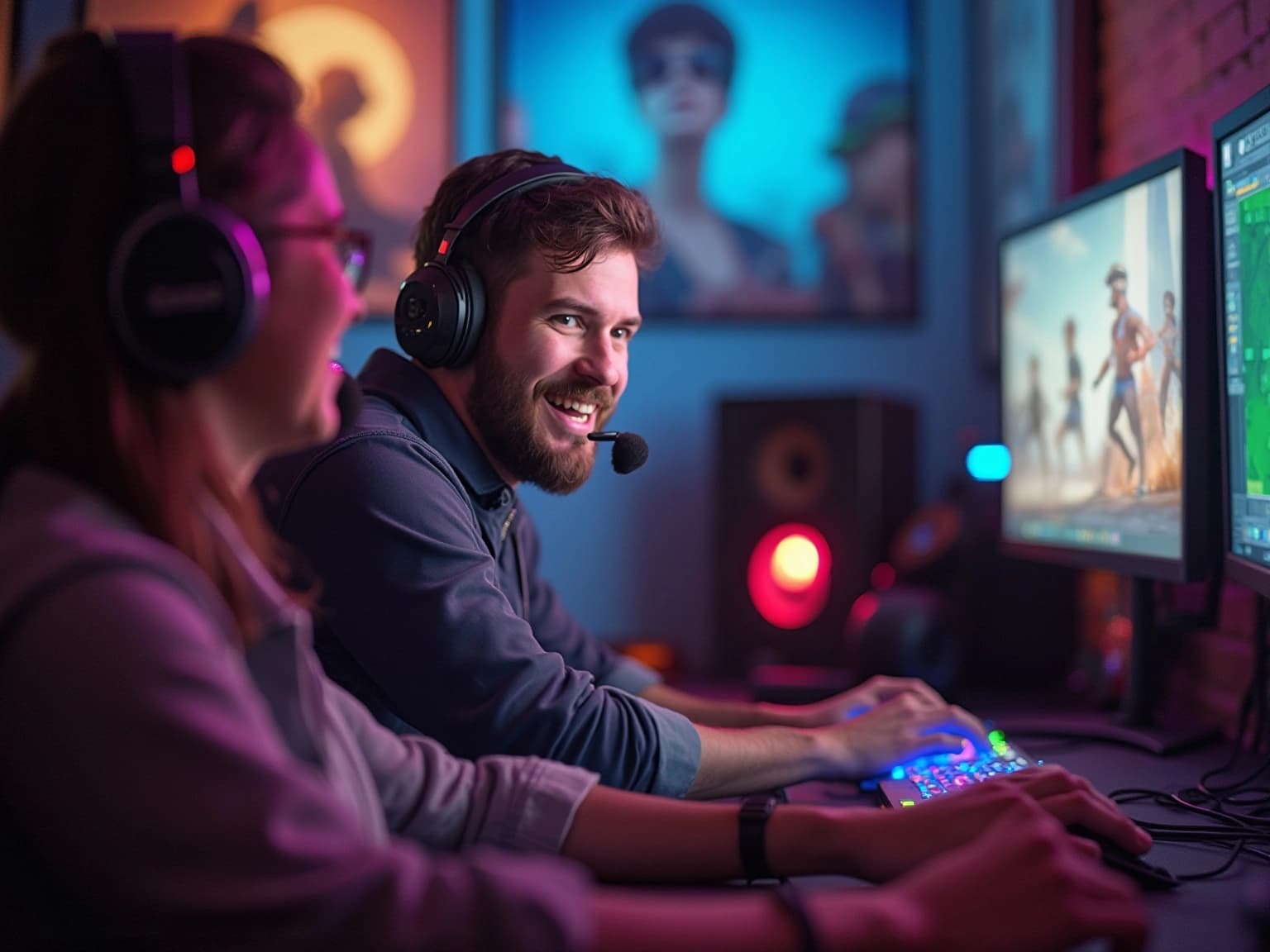 Charismatic YouTube Gamer in Action