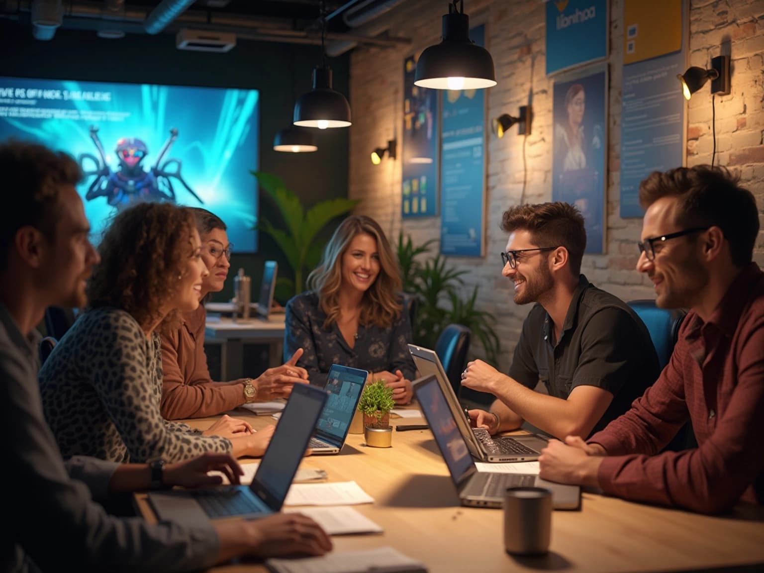 Collaborative Strategy Session in Game Development