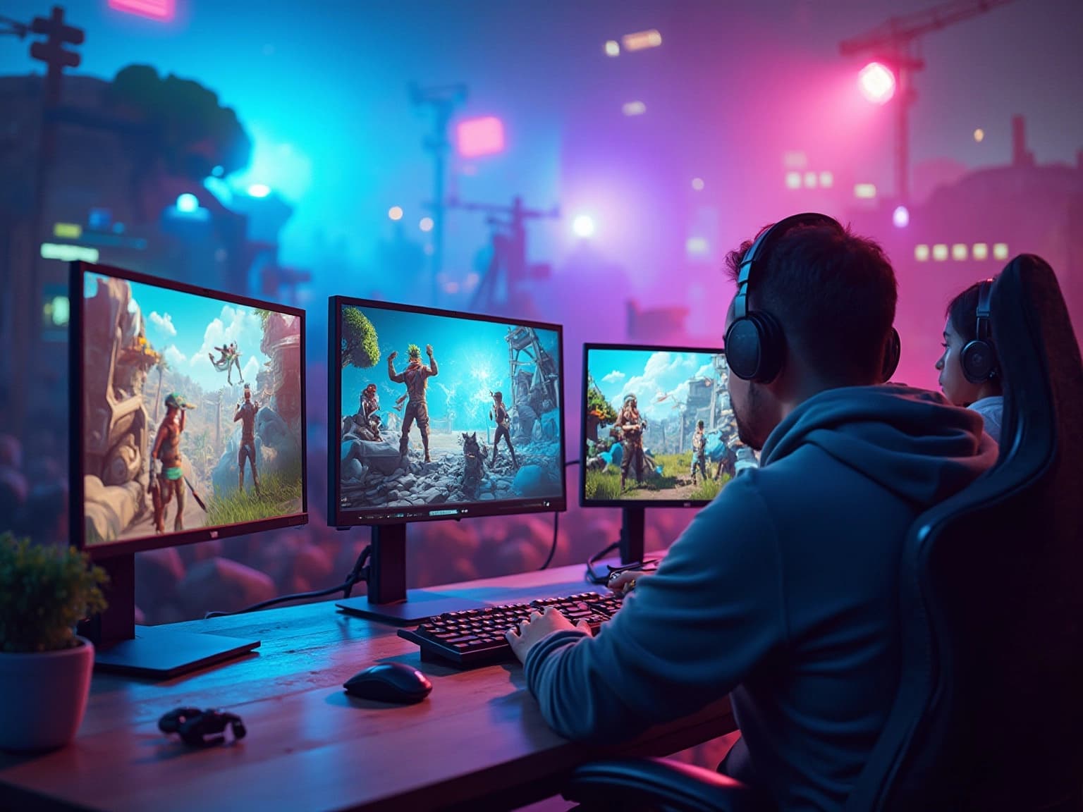 Energetic Fortnite Gaming Scene