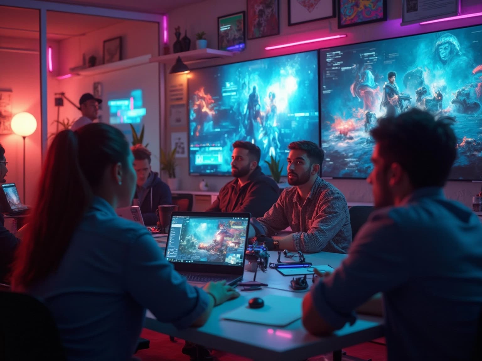 Collaborative Strategy Session in Gaming Advertising