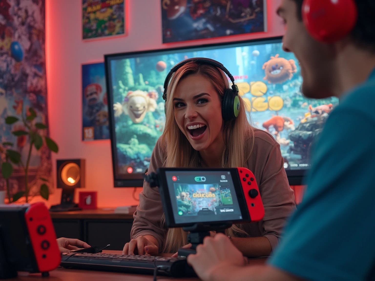 Engaging Nintendo Switch YouTuber in Action