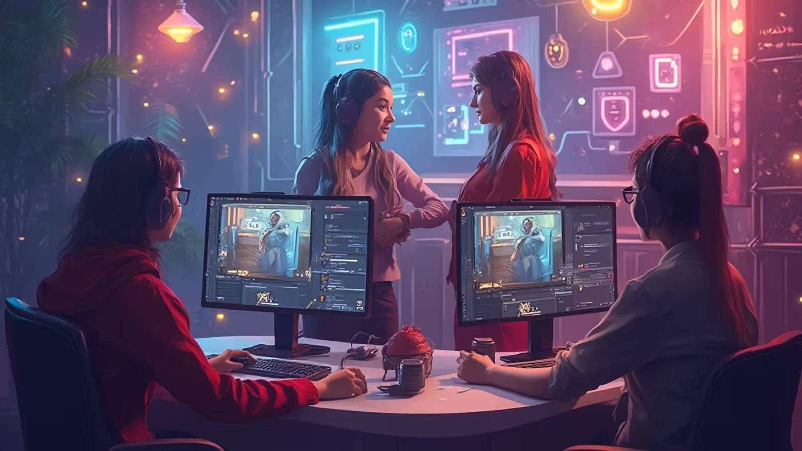 Vibrant Gaming Community Interaction